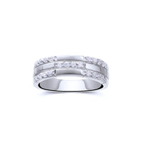 CZ Lined Band Ring