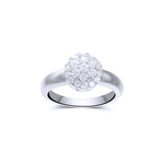 CZ Cluster Ball Ring
