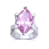 CZ Pink Topaz Marquise Ring