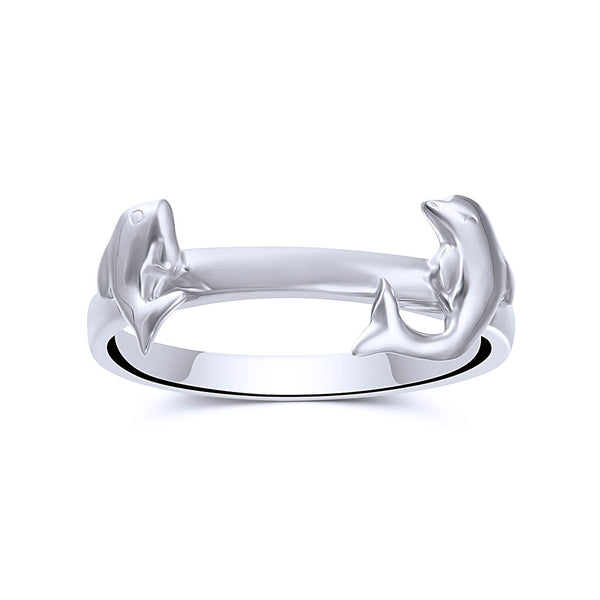 Double Dolphin Ring