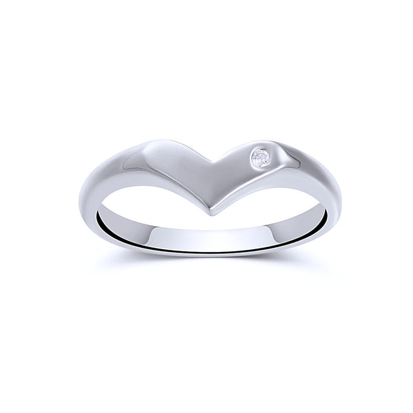 Kids Heart with CZ Ring