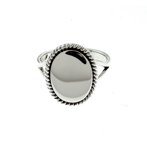 Monogram Ring in Sterling Silver