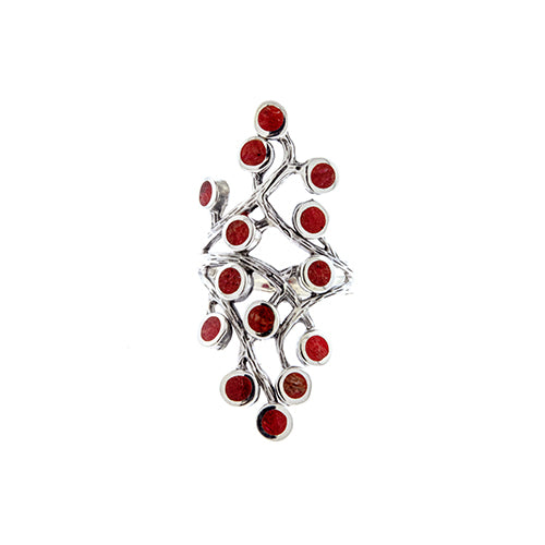 Red Coral Branch Ring