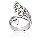 Filigree Double Leaf Wrap Ring
