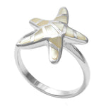 White Shell Starfish Ring