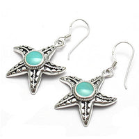 Turquoise Starfish Earrings