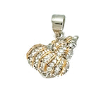 Micro Pave CZ Conch Shell Pendant