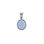 Blue Opal Oval Pendant