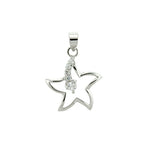 CZ Line Starfish Pendant