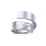 Hammered Line Wrap Ring