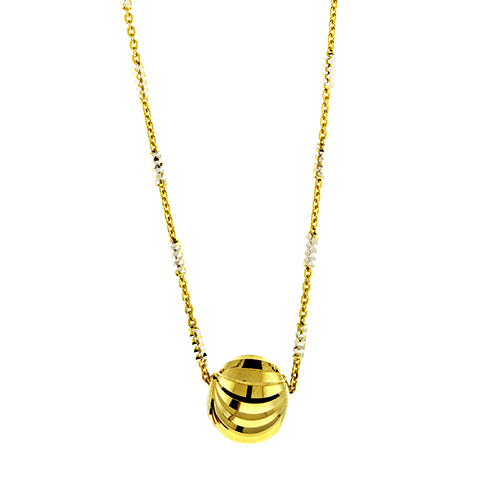 Gold DC Bead on Chain