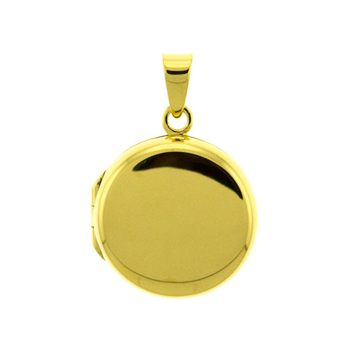 Gold Vermeil Round Locket Pendant