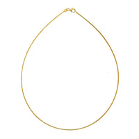 Gold Vermeil 1.5mm Round Omega Necklace