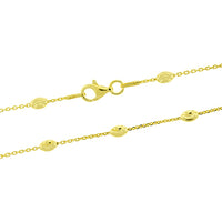 Gold Vermeil DC Oval Moon Bead Chain