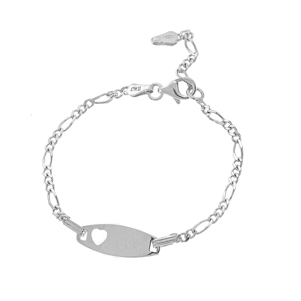 Baby Figaro ID Bracelet with Cut Out Heart