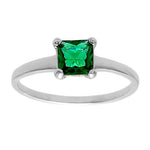 6mm Emerald Birthstone Ring - May