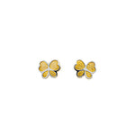 14K Gold Two Tone Butterfly Studs